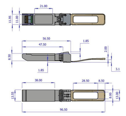 transceptor ótico QSFP+ 850nm MMA1B00-B150D MPO SR4 até 150m de 40GbE DDMI Mellanox