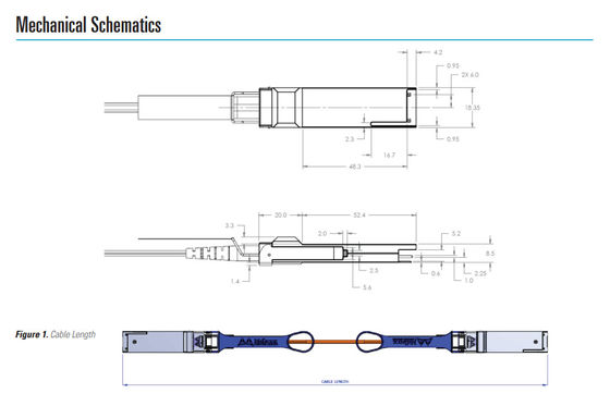 Cabo ethernet Qsfp Mellanox MC220731V-015 IB FDR de QSFP+ AOC acima de VPI a 56Gb/S