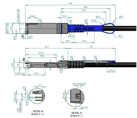 Mellanox DAC Cable IB EDR comprimento 5m MCP1600-E005E26 alta velocidade 100Gb/S QSFP28 novo e original