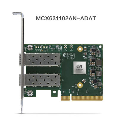 Porto duplo SFP28 PCIE 4,0 X8 de 25GB Nic Mellanox Network Card MCX631102AN-ADAT