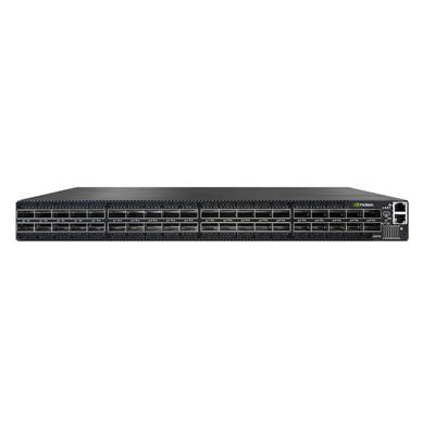 MQM9790-NS2F Mellanox Network Switch P2C Airflow 64 Porta NDR 32 Porta OSFP não gerenciada