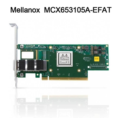 adaptador da placa de rede ConnectX-6 VPI de 100g MCX653105A-EFAT Mellanox para o servidor