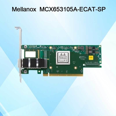 Nvidia MCX653105A-Ecat-Sp Connectx6 Placa de Rede Infiniband Vpi EDR 100GB/S Osfp56 de Porta Única