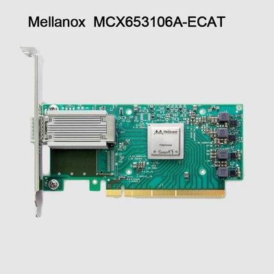 100g HDR Infiniband Mellanox 100gb Nic Interface de Rede QSFP56 MCX653106A-ECAT