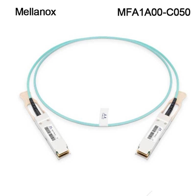 QSFP LSZH Mellanox AOC Cabo Óptico Ativo MFA1A00-C050 100GbE 50m novo e original