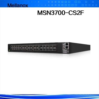 Fontes de alimentação do interruptor de rede MSN3700-CS2F do FDR Mellanox 100GbE 1U 2 (C.A.)