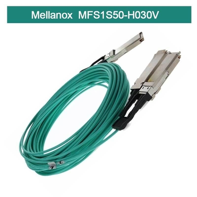 Infiniband Mellanox AOC MFS1S50-H030V VPI HDR & ETH 2x100Gb/S 30M QSFP56 novo e original