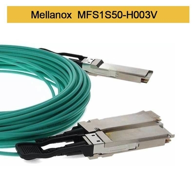 MFS1S50-H003V Cabo AOC 200GbE Para 2x100GbE QSFP56 Para 2xQSFP56 MMF Cabo AOC Mellanox