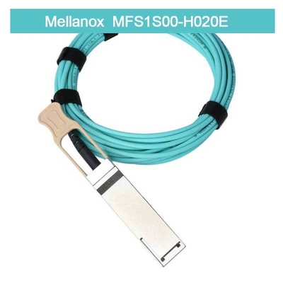Cabo AOC Mellanox de baixa latência MFS1S00-H020E Cabo Splitter Ethernet 200GbE para 2x100GbE 20m
