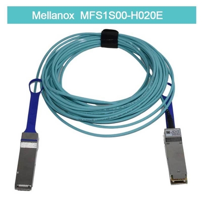 Cabo AOC Mellanox de baixa latência MFS1S00-H020E Cabo Splitter Ethernet 200GbE para 2x100GbE 20m