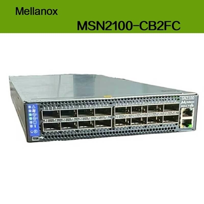 MSN2100-CB2FC Switch Nvidia Spectrum 100gbe 1u 1g Velocidade Máxima Cumulus Linux 16 Portas Qsfp28 2 Fontes de Alimentação AC X86 2-Core Profundidade Curta Fluxo de Ar P2c