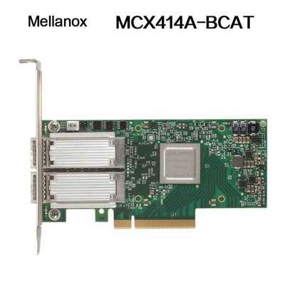 NVIDIA 900-9X426-0054-SQ0 MCX414A-BCAT CONNECTX-4 EN REDEFUNA CARTA DE REDE, 40/56GBBE DUAL PORT QSFP28, PCIE3.0 X8, suporte alto