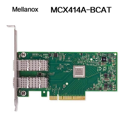 NVIDIA 900-9X426-0054-SQ0 MCX414A-BCAT CONNECTX-4 EN REDEFUNA CARTA DE REDE, 40/56GBBE DUAL PORT QSFP28, PCIE3.0 X8, suporte alto