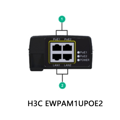 Adaptador de energia de rede H3c Ewpam1upoe2 60 portas 55W-1V-1.1A-DC >200Mbps Carton