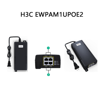 Adaptador de energia de rede H3c Ewpam1upoe2 60 portas 55W-1V-1.1A-DC >200Mbps Carton