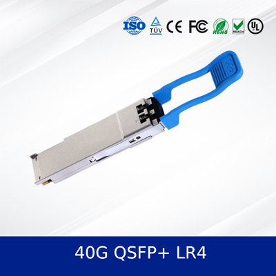 Módulo transceptor óptico QSFP+ LR4 40G de alta velocidade 3,3V para rede confiável Novo