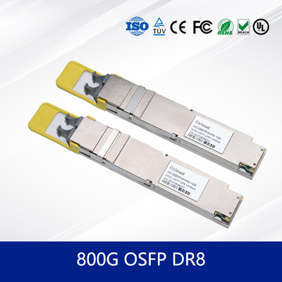 Modulo de transceptor óptico confiável 800G OSFP DR8 Transceptor para transmissão de dados de alto desempenho