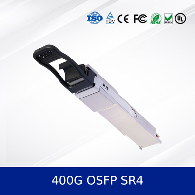 Modulo de transceptor óptico 400G OSFP SR4 100m OM4, MPO-12, CMIS 5.0 para Ethernet do centro de dados