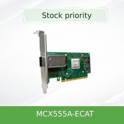 Adaptador EDR/100GbE da placa de rede ConnectX-5 VPI de MCX555A-ECAT Mellanox
