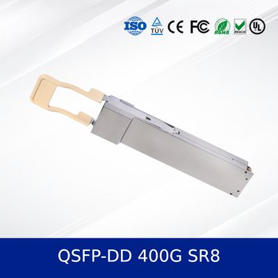 Modulo de transceptor óptico QSFP-DD 400G SR8 de alta velocidade para centros de dados