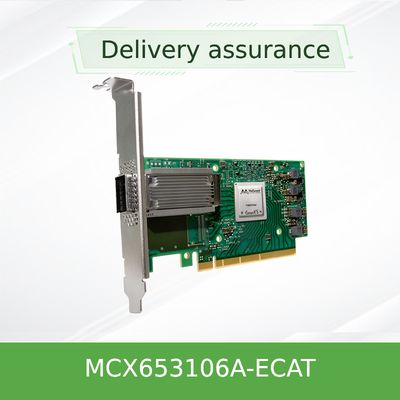 100g HDR Infiniband Mellanox 100gb Nic Interface de Rede QSFP56 MCX653106A-ECAT