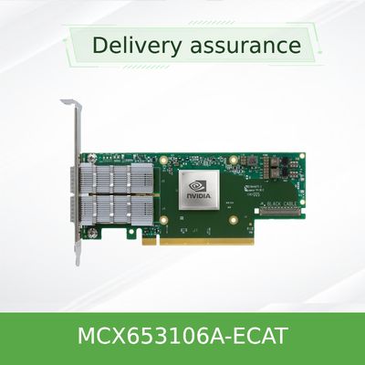 Porto duplo do NIC ConnectX- 6 VPI Hdr100 Edr Ib de MCX653106A-ECAT Mellanox 100gb