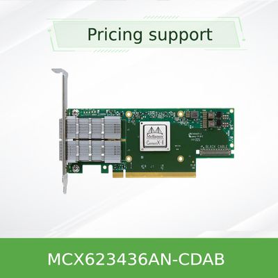 Nvidia MCX623436an-Cdab Connectx-6 Dx En Cartão de Adaptador, 100GB, Ocp3.0, com Gerenciamento de Hospedeiros, Dual-Port Qsfp56, Pcie 4.0 X16, Sem Criptografia, Thumbscrew (Pull Tab)