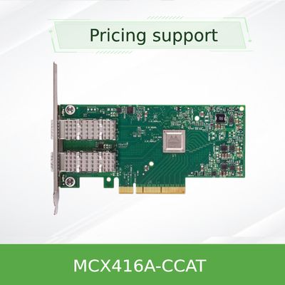 Ethernet Mellanox Nic Cards MCX416A-CCAT 100GbE QSFP28 do EN de PCIe3.0 X16 ConnectX-4