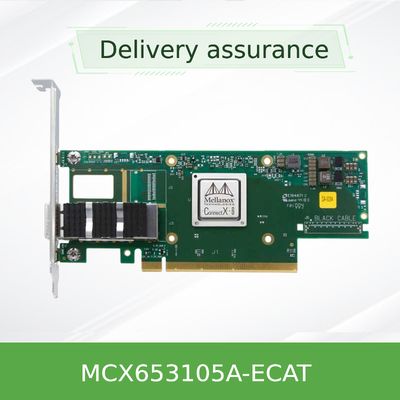 placa de rede MCX653105A-ECAT único QSFP56 portuário 100GbE de 100GbE VPI Mellanox