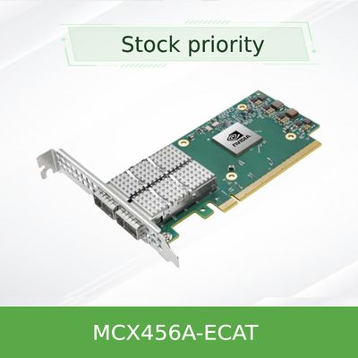 Nova Placa Adaptadora Nvidia MCX456A-Ecat Connectx-4 Infiniband/Ethernet Original