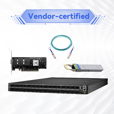 Comutador de rede Mellanox MQM9790-NS2F ((920-9B210-00FN-0D0) Quantum-2 NDR 64 X 400Gb/S Portos 32 OSFP Cages Power-To Connector não gerenciado P2C