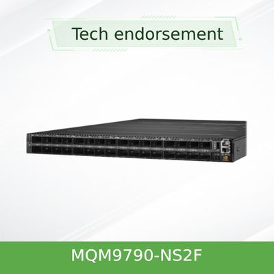Comutador de rede Mellanox MQM9790-NS2F ((920-9B210-00FN-0D0) Quantum-2 NDR 64 X 400Gb/S Portos 32 OSFP Cages Power-To Connector não gerenciado P2C