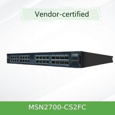 - Interruptor de rede frente e verso MSN2700 de Linux Mellanox do cúmulo - CS2FC completo 100GbE 1U