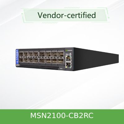 EDR Nvidia Mellanox Spectrum Baseado em 100gbe 1u Open Ethernet Switch com Cumulus Linux MSN2100-CB2RC 16 Qsfp28 portas