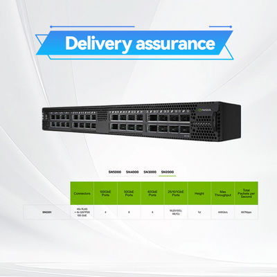 2 o interruptor curto MSN2100-CB2F 100GbE 1U 16 QSFP28 de Mellanox SN2000 da profundidade do núcleo move 2 fontes de alimentação X86 da C.A.