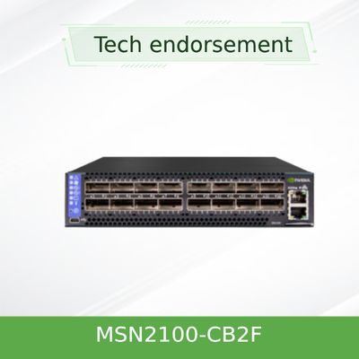 O espectro do interruptor de rede de MSN2100-CB2F Mellanox baseou os ethernet 1001U abertos com cartão de Mellanox