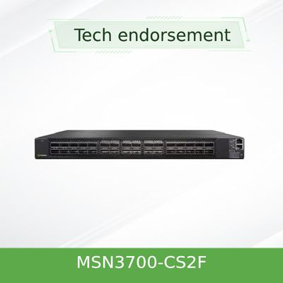 Interruptor de rede Mellanox MSN3700-CS2F 100GbE 1U 2 Fornecedores de energia (AC)