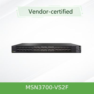 Montagem em rack do interruptor de rede SN3000 de MSN3700-VS2F 200GbE Mellanox 1U