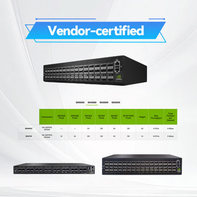 Interruptor de rede aberto 400GbE de Mellanox dos ethernet Spectrum-3 1U MSN4700-WS2FC
