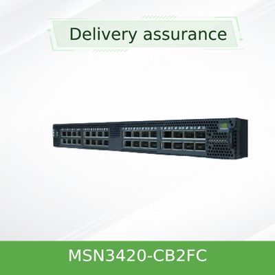 o interruptor de rede MSN3420-CB2FC de 25GbE/100GbE 1U Mellanox Spectrum-2 baseou