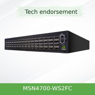 Interruptor de rede aberto 400GbE de Mellanox dos ethernet Spectrum-3 1U MSN4700-WS2FC