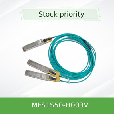 MFS1S50-H003V Cabo AOC 200GbE Para 2x100GbE QSFP56 Para 2xQSFP56 MMF Cabo AOC Mellanox
