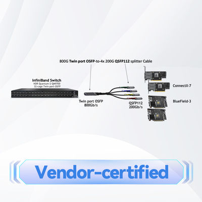 Mellnaox Novo Original Mam1q00A-Qsa Nvidia Dynamix QsaTM, Qsfp+ para SFP+ Adaptador