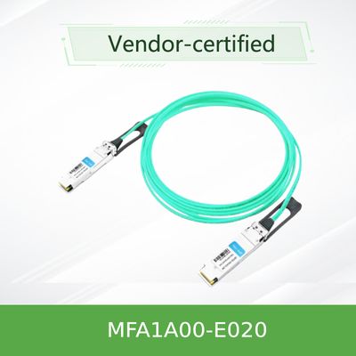 Cabo Óptico Ativo Mmf Qsfp28 Nvidia Mfa1a00-Xxxx 100GB/S Mfa1a00-E020 Cabo de Fibra Ativa Ib EDR 100GB/S