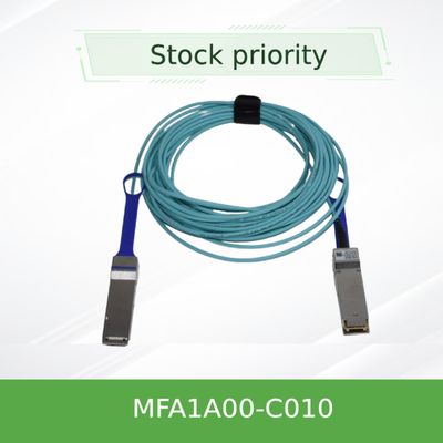 cabo ótico ativo AOC MFA1A00-C010 10m de 100GbE LSZH Mellanox QSFP28