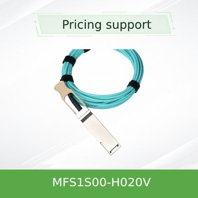 O cabo MFS1S00-H020V de IB 200G 20M QSFP56 Mellanox AOC conecta servidores