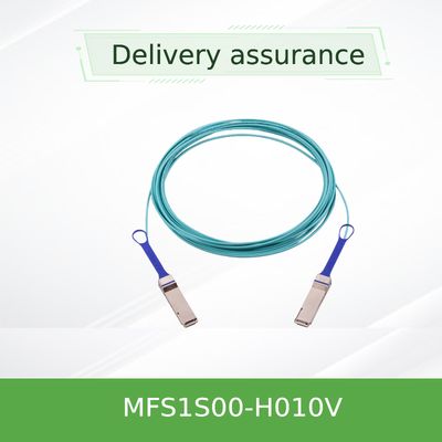 cabo 10M QSFP56 MFS1S00-H010V de 200G Mellanox AOC na alta velocidade dos servidores