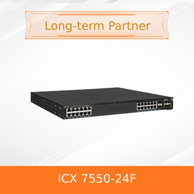 Switch de rede RUCKUS ICX 7550-24F Switch Fibra Empilhável 10G SFP+ Uplink 100GbE