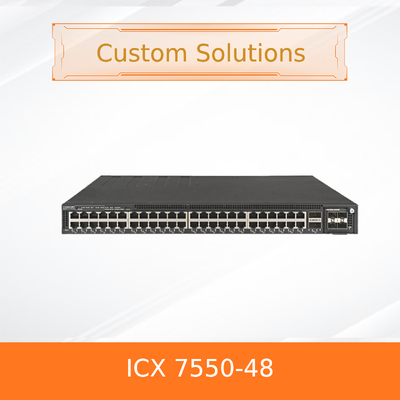 RUCKUS ICX 7550-48 Comutador empilhável Multigigabit PoE++ 802.3bt 100GbE Uplinks