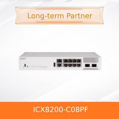 RUCKUS ICX 8200-C08PF Compacto PoE+ comutador empilhável